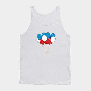 Blue White Red Patriotic Balloons Tank Top